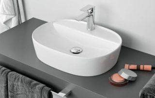 Umywalka nablatowa ceramiczna Ronity