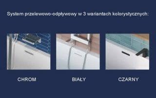 Warianty kolorystyczne systemów pzelewowo-odpływowych