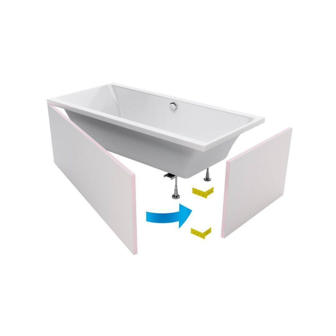 FLex sustem obudowa Obudowa do zabudowy płytkami wanny prostokątnej Flex system 1800 x 850 x 600